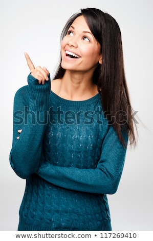 Stock fotó: Portrait Of A Thoughtful Businesswoman Looking Up