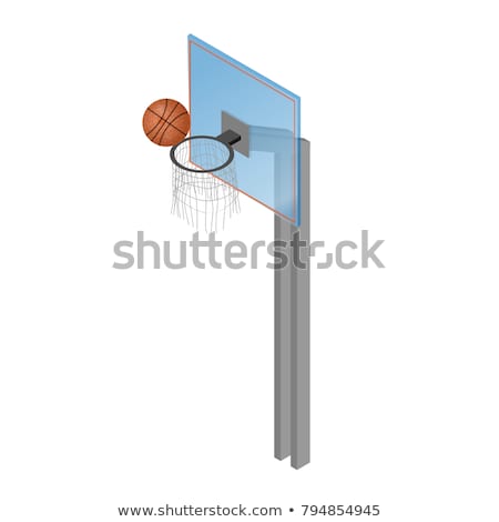 Stock fotó: Basketball Shield With Basket In Isometric Vector Illustration