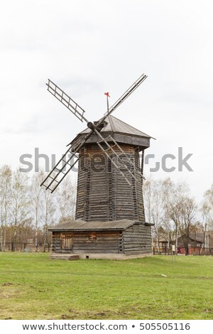 ストックフォト: Traditional Russian Wooden Wind Mill