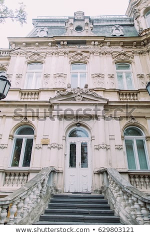 Foto stock: Classic European Architecture And Historical Buildings On The City Center Streets Of Milan In Lombar