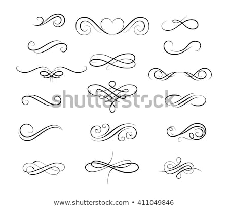 Classic Ornamental Curls Borders Or Dividers Set Foto stock © Khabarushka