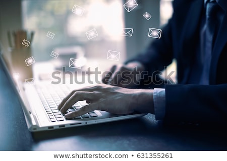 Stockfoto: Businessman Sends A Virtual Message