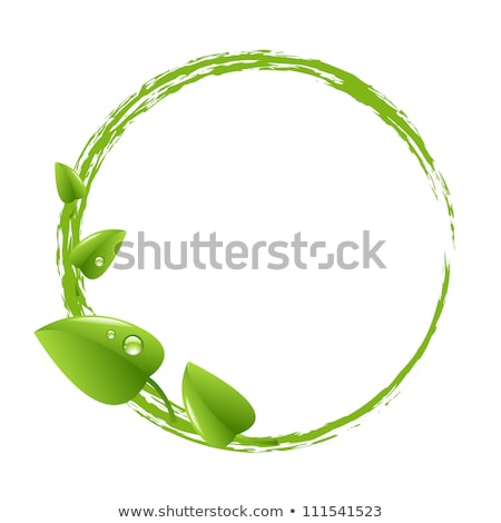 Groen Blad In Bal - Milieupictogram Stockfoto © cammep