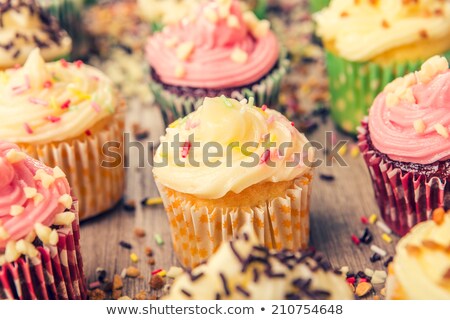 Foto stock: Cupcakes Variety Closeup