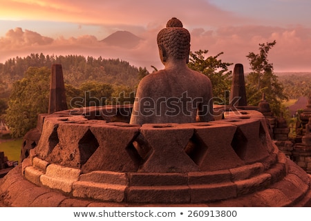 Foto stock: Buddist Temple Borobudur Yogyakarta Java Indonesia