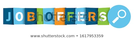 Stock photo: Job Offer Green Vector Icon Button