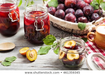 Stock foto: Bowl Of Plum Compote