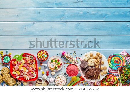 ストックフォト: Delicious Chocolate Candies On Wooden Background