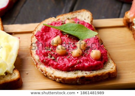 Foto stock: Beetroot Spread With Toasted Bread
