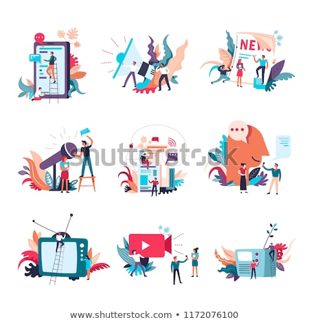 Stok fotoğraf: News And Journalism Conceptual Illustration