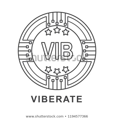 Stock photo: Viberate Virtual Currency Vector Vib Graphic Symbol