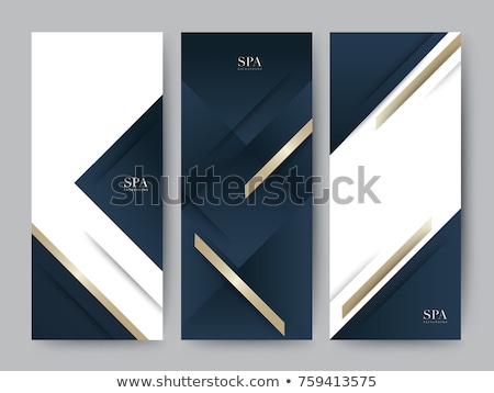 ストックフォト: Gold And Blue Luxury Paper Template Set