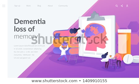 Stock fotó: Alzheimer Disease Concept Landing Page