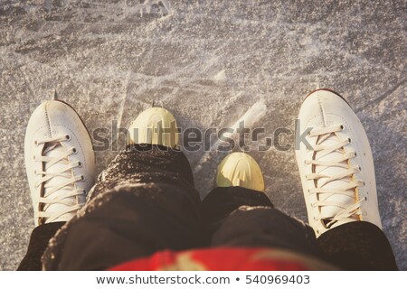 Stock fotó: Ice Skating Of Mother And Daughter Winter Activity