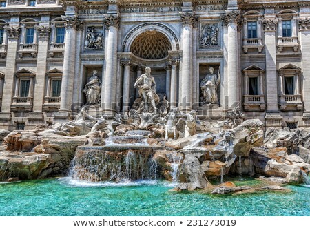 Stock foto: Relief On Trevi Fountain In Rome Italy