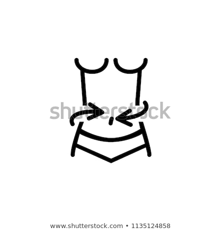 Stock fotó: Abdominal Liposuction Icon Vector Outline Illustration