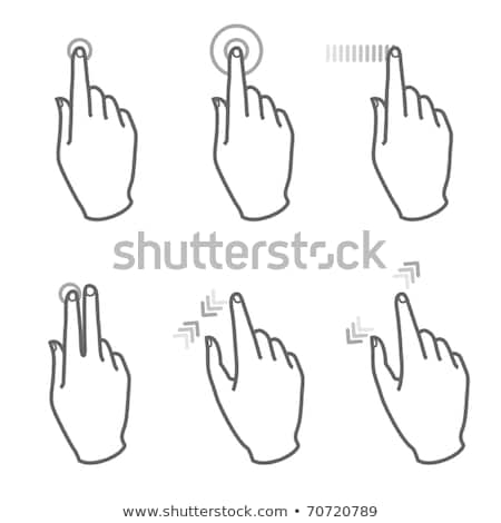 Stockfoto: Touch Screen Gesture 2 Hands