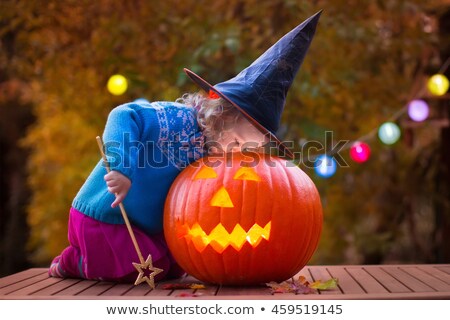 Stock foto: Baby Boy In Fall Backyard