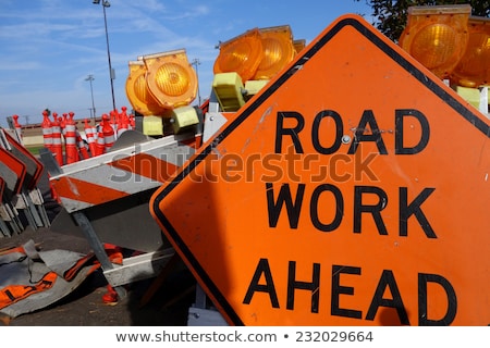 Stock foto: Road Works Sign