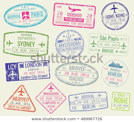 Foto stock: Travel Stamps