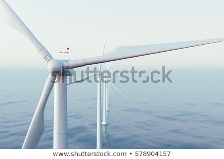 ストックフォト: Wind Turbines At The Coast