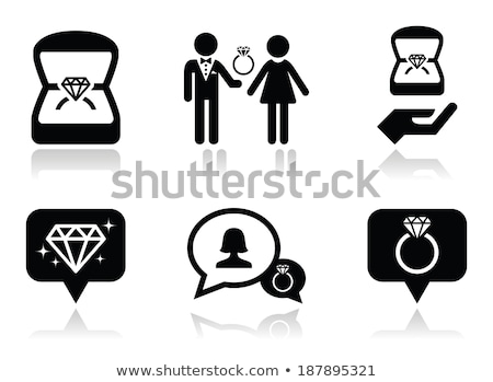 Diamond Engagement Ring Vector Icon - Valentines Day [[stock_photo]] © RedKoala