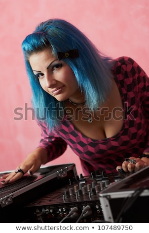 Foto stock: Young And Very Beautiful Deejay