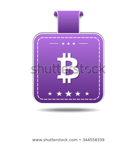 Stock photo: Bit Coin Violetvector Icon Design