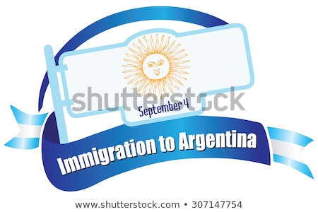 Stock foto: Banner Immigration In Argentina