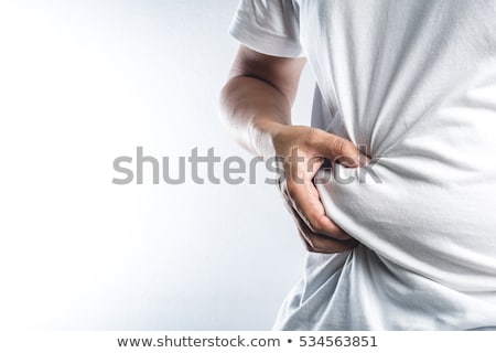 Foto stock: Obese Man Abdomen