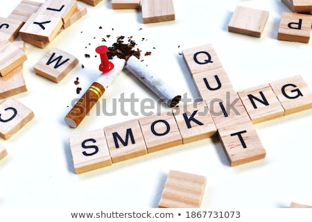 Stock photo: Puzzle With Word Quit