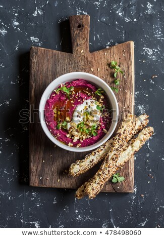 Stockfoto: Fresh Beetroot Spread With Walnuts