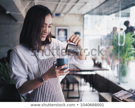 Stock fotó: Waitress Making A Drink