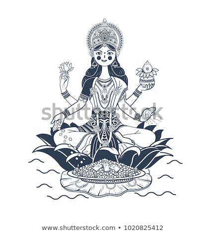 Stock photo: Godess Laxmi Silhouette