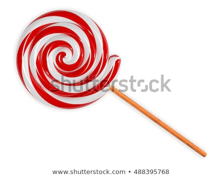 Foto stock: Red Lollipop 3d Rendering