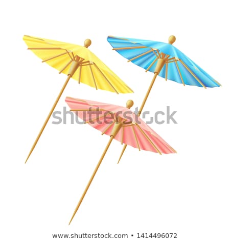 ストックフォト: Blue Cocktail Umbrella