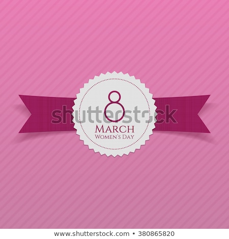 8 March Happy Womens Day Greeting Card International Holiday Illustration With Shiny 3d Eight On Foto stock © kostins