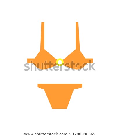 Stock foto: Woman In Bright Swimsuit Vector Panties And Bra