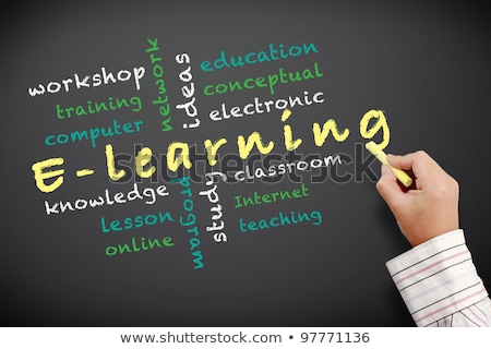 Сток-фото: E Learning With Other Related Words Concept