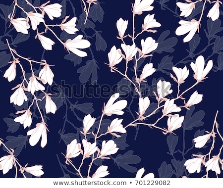 Сток-фото: Floral Abstract Art On Pink Background Vintage Cherry Flowers I