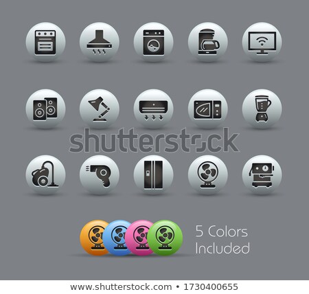 Household Appliances Icons Pearly Series Stock fotó © Palsur