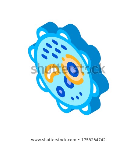 Сток-фото: Microscopic Round Bacterium Isometric Icon Vector Illustration