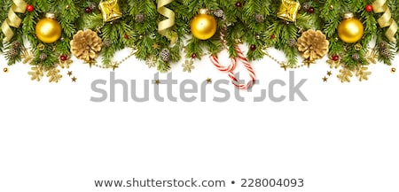 [[stock_photo]]: Christmas Decoration Festive Red Bauble In Snow Isolated