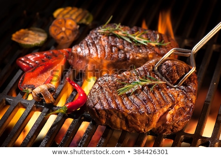 Stock photo: Grilled Beef Steak With Seasoning