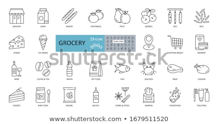 Сток-фото: Food Grocery Icons