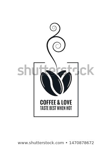 Foto stock: Coffee Beans Heart Background Illustration