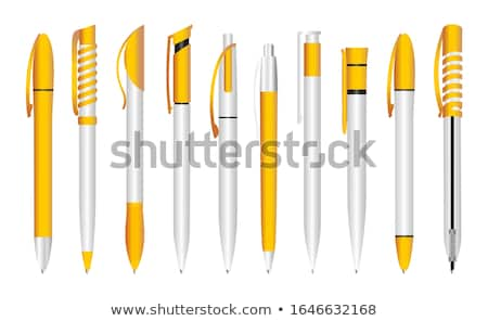 Stock foto: Ink Pen Yellow Vector Icon Design