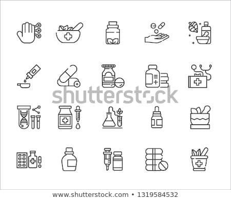 Stock photo: Phytotherapy Icon Flat Design