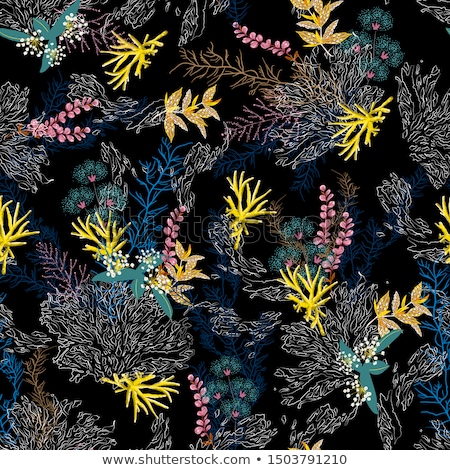 ストックフォト: Seamless Nautical Pattern With Fish