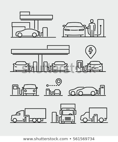 Foto stock: Petrol Station Line Icon